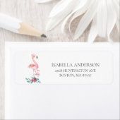 ピンクフラミンゴベビーシャワー住所 シール (インサイチュ)