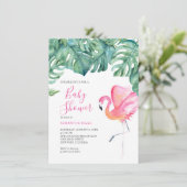 ピンクフラミンゴベビーシャワー招待状 (スタンド正面)