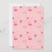 ピンクフラミンゴベビーシャワー招待状 招待状 (裏面)