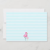 ピンクフラミンゴベビーシャワー招待状 招待状 (裏面)