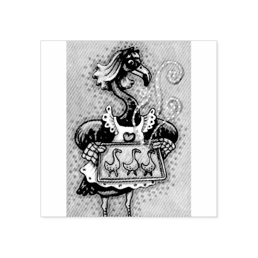 ピンクフラミンゴベーキングクッキー、バードラバースタンプ ラバースタンプ (インプリント)