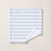 ピンクフラミンゴホワイト&ブルーストライプズ バスタオルセット (ウォッシュタオル)