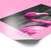 ピンクフラミンゴポかわいらしシン フォトプリント            (角)