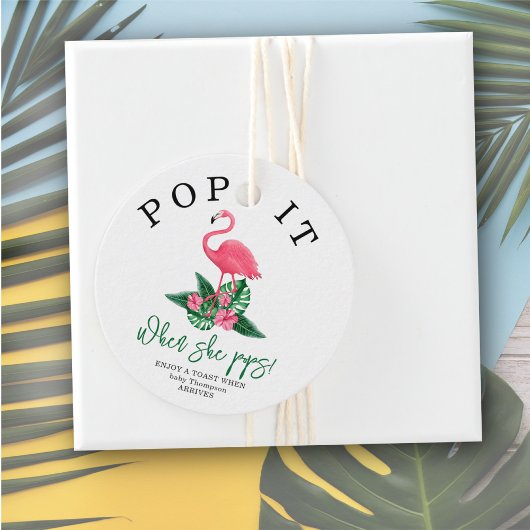 ピンクフラミンゴポップ・アートの – それ!彼女がポップ! フェイバータグ