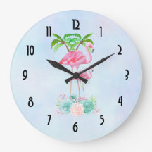 ピンクフラミンゴママ&パームツリーズベビー