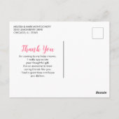 ピンクフラミンゴママ&ベビーありがとう ポストカード (裏面)