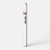 ピンクフラミンゴモノグラム iPhoneケース (左側面)