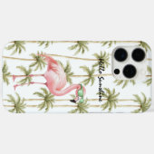 ピンクフラミンゴヤシの木 Case-Mate iPhoneケース (裏面 (横))
