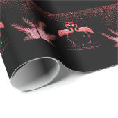 ピンクフラミンゴラブ – Valentine Be ラッピングペーパー (ロールコーナー)