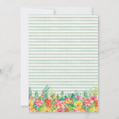 ピンクフラミンゴルアウ（ハワイ式宴会）ベビーシャワー招待状 招待状 (裏面)