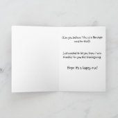 ピンクフラミンゴ幸せ感謝祭かぼちゃカード シーズンカード (内部)