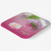 ピンクフラミンゴ感動的ことわざインスパイア ペーパープレート (傾斜あり)