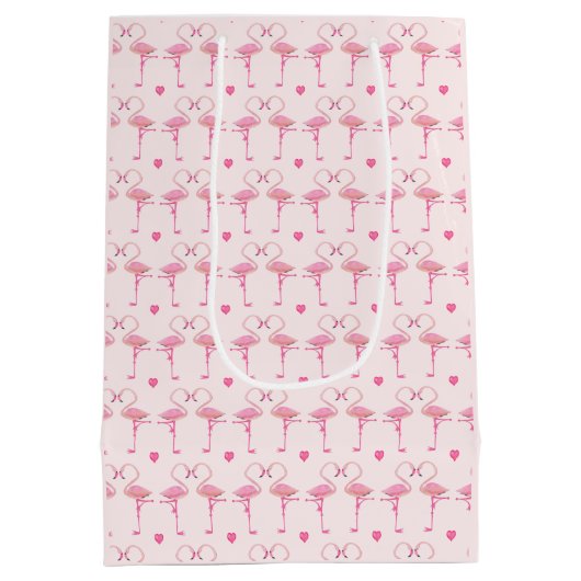 ピンクフラミンゴ抱き枕 ミディアムペーパーバッグ (裏面)