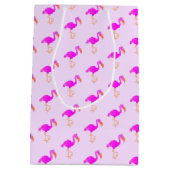 ピンクフラミンゴ抱き枕 ミディアムペーパーバッグ (裏面)