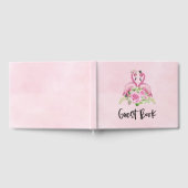 ピンクフラミンゴ新郎新婦結婚ズ ゲストブック (全面)