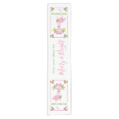 ピンクフラミンゴ熱帯クリスマス ショートテーブルランナー (正面)