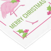 ピンクフラミンゴ熱帯クリスマス ショートテーブルランナー (コーナー)