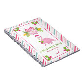ピンクフラミンゴ熱帯クリスマス ノートブック (右側)