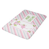 ピンクフラミンゴ熱帯クリスマス バスマット (アングル)