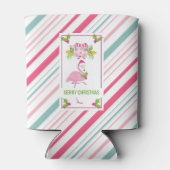 ピンクフラミンゴ熱帯クリスマス 缶クーラー (裏面)