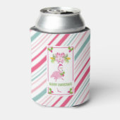 ピンクフラミンゴ熱帯クリスマス 缶クーラー (缶裏面)