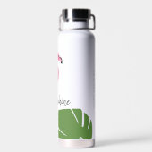 ピンクフラミンゴ熱帯バチェロレッテ パーソナライズされた ウォーターボトル (背面)