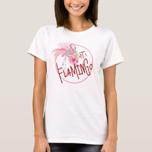 ピンクフラミンゴ熱帯パーティーTシャツ Tシャツ