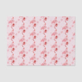 ピンクフラミンゴ熱帯ビーチバードクリスマス 薄葉紙 (正面)