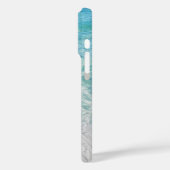 ピンクフラミンゴ熱帯ビーチモダンお名前を追加 Case-Mate iPhoneケース (裏面 / 左)