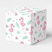 ピンクフラミンゴ熱帯夏のバイブパーティーの好意 フェイバーボックス (正面サイド)