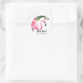 ピンクフラミンゴ熱帯夏パーティーのお気に入り ラウンドシール (バッグ)