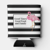 ピンクフラミンゴ白黒お祝い懇親会 缶クーラー (裏面)