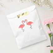 ピンクフラミンゴ結婚スパーティーブライダルシャワー フェイバーバッグ (封をした状態)