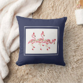 ピンクフラミンゴ装飾用クッション クッション (ブランケット)