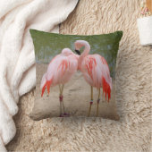 ピンクフラミンゴ装飾用クッション クッション (ブランケット)