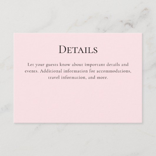 ピンクフラミンゴ詳細 エンクロージャーカード (正面)