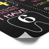 ピンクフラミンゴ誕生日パーティークボード ポスター (角)