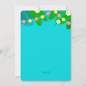 ピンクフラミンゴ誕生日招待状 招待状 (裏面)