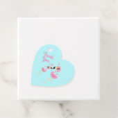 ピンクフラミンゴ赤ちゃんシャワー フェイバータグ (インサイチュ)