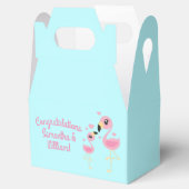 ピンクフラミンゴ赤ちゃんシャワー フェイバーボックス (オープン)