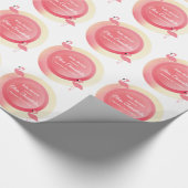 ピンクフラミンゴ赤ちゃんシャワー |折り返し紙 ラッピングペーパー (角)