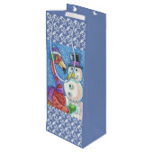 ピンクフラミンゴ雪だるまクリスマス抱き枕 – ワイン ワインギフトバッグ (裏面アングル)