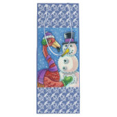 ピンクフラミンゴ雪だるまクリスマス抱き枕 – ワイン ワインギフトバッグ (裏面)