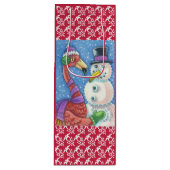 ピンクフラミンゴ雪だるまクリスマス抱き枕 – ワイン ワインギフトバッグ (正面)