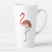 ピンクフラミンゴ鳥の線画-57567 マグカップ (右)