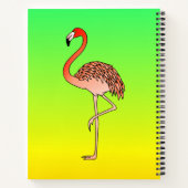 ピンクフラミンゴ鳥の線画-57567 マグカップ ノートブック (裏面)