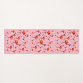 ピンクフラミンゴ鳥ヨガマット ヨガマット (裏面(横))