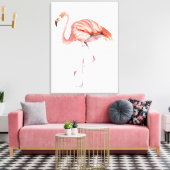 ピンクフラミンゴ キャンバスプリント (インサイチュ (リビング))