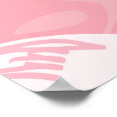 ピンクフラミンゴ:シームレスなヴィンテージイラストレーション。 ポスター (角)