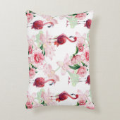 ピンクフラミンゴ：シームレスパターンエレガンス アクセントクッション (正面(垂直))